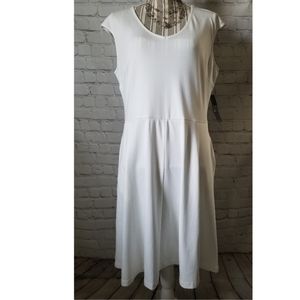 Women's White Skater Dress. Size L.